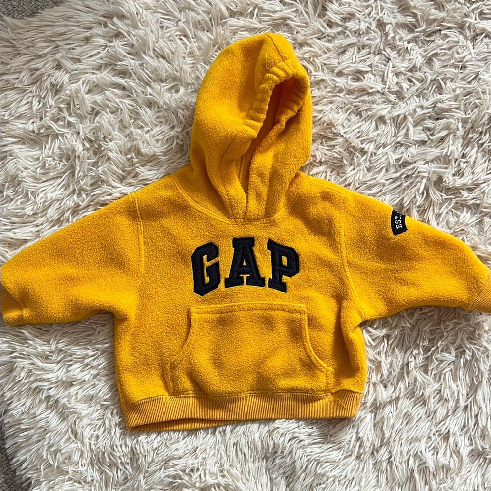 GAP Baby Bright Yellow Fleece Hoodie